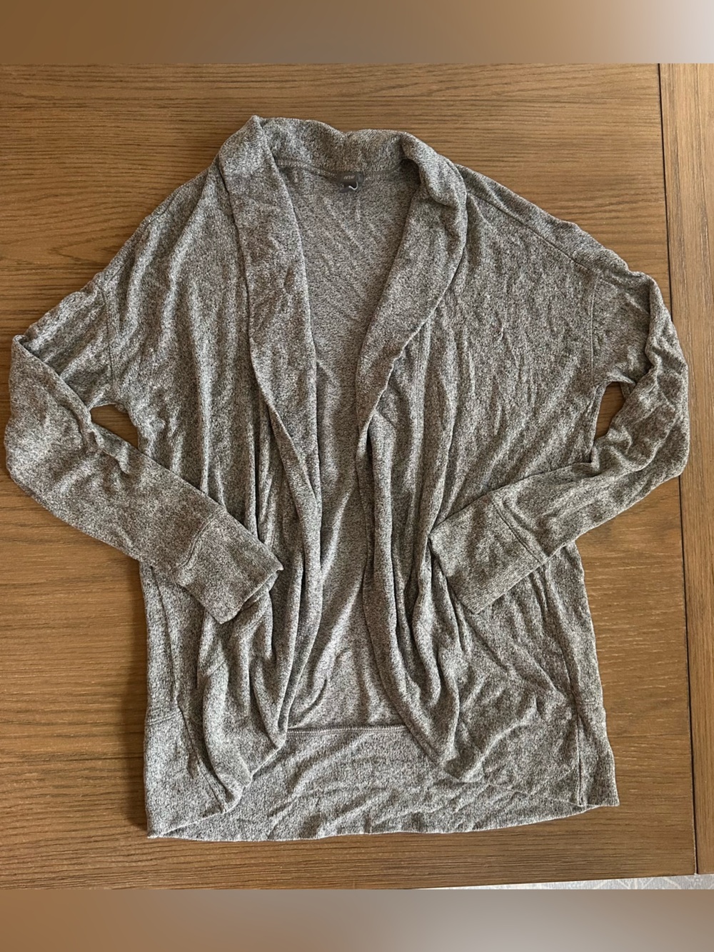 Aerie Gray Open Front Cardigan Size Medium Oversized Cozy Lounge Sweater